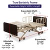 Medacure Expandable Bariatric Hospital Bed, Fully Electric  Maple MC-LXBARIMP